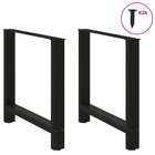 Tafelpoten 2 st 70x72-73 cm staal zwart