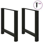 Tafelpoten 2 st 70x72-73 cm staal zwart