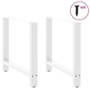 Tafelpoten 2 st 70x72-73 cm staal wit