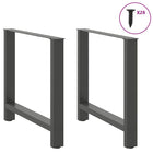 Tafelpoten 2 st 70x72-73 cm staal antraciet