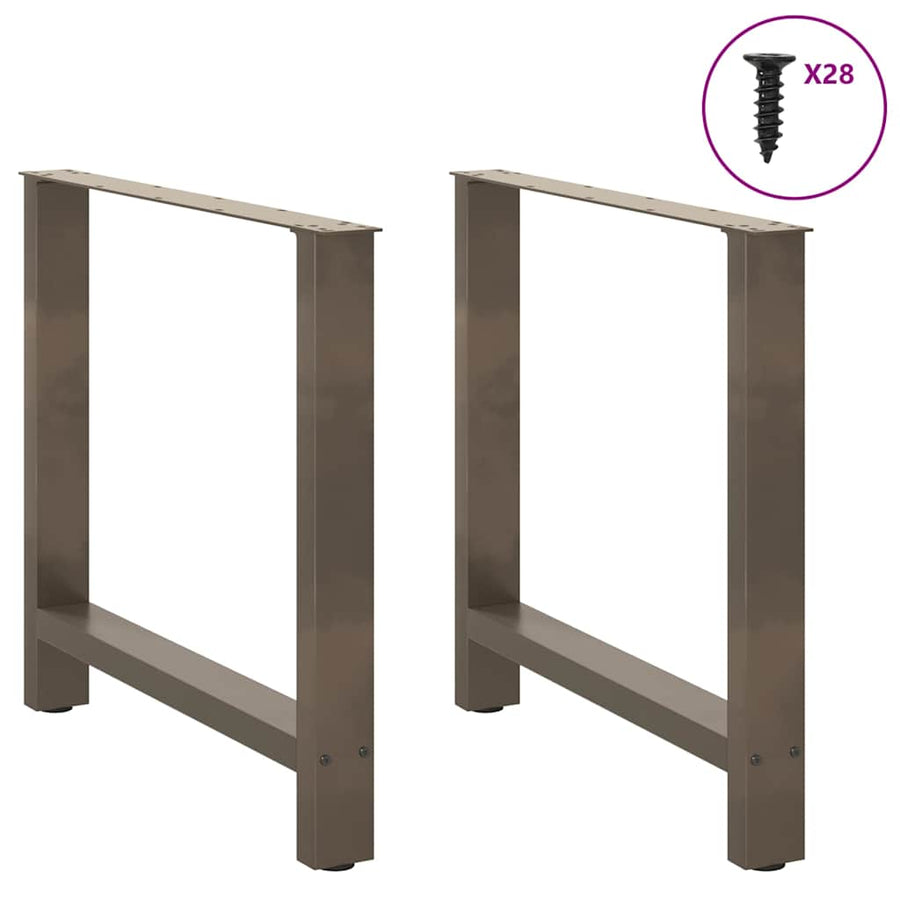 Salontafelpoten Staal Naturel 70 x (72-73) cm