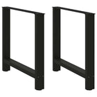 Tafelpoten 2 st 80x72-73 cm staal zwart