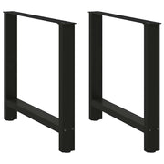 Tafelpoten 2 st 80x72-73 cm staal zwart