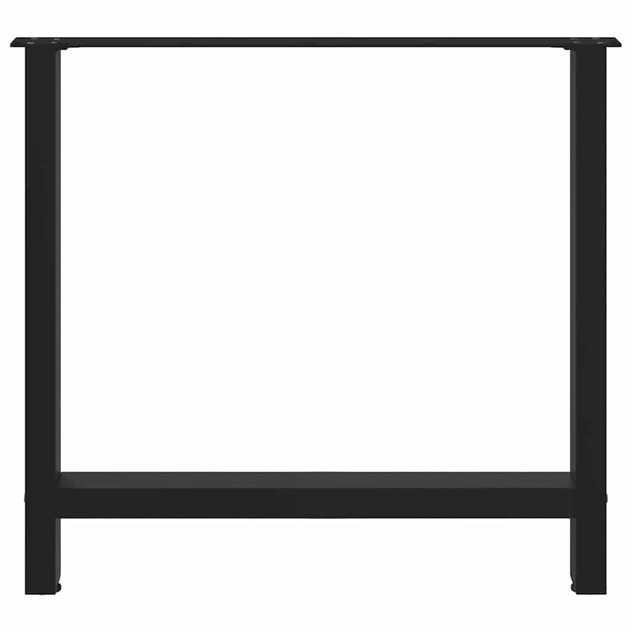 Salontafelpoten 2 st 80x(72-73) cm staal zwart