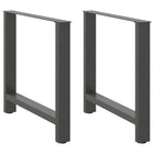Dining table legs 2 pcs 80x(72-73) cm steel anthracite