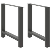 Tafelpoten 2 st 80x72-73 cm staal antraciet