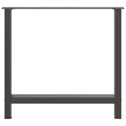 Salontafelpoten 2 st 80x(72-73) cm staal antraciet