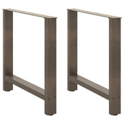 Tafelpoten 2 st 80x72-73 cm staal naturel
