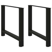 Tafelpoten 2 st 90x72-73 cm staal zwart