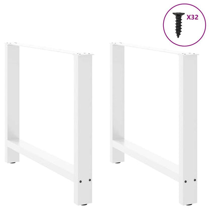 Salontafelpoten 2 st 90x(72-73) cm staal wit