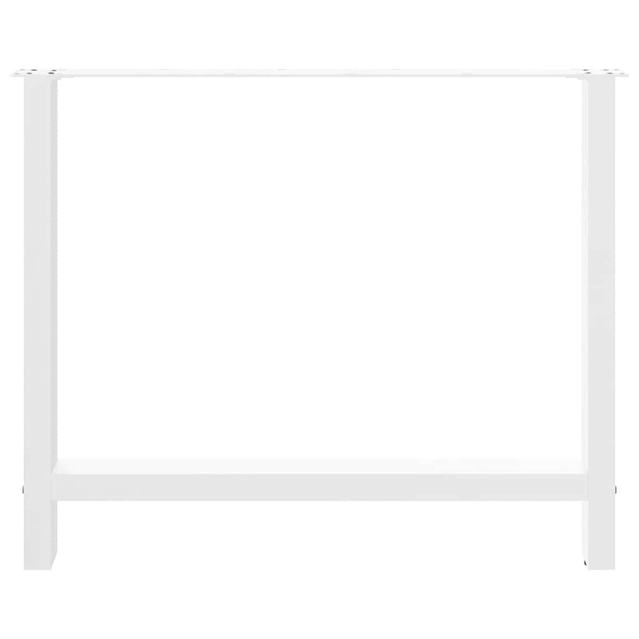 Salontafelpoten 2 st 90x(72-73) cm staal wit