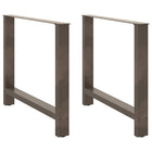 Dining Table Legs 2 pcs 90x(72-73) cm steel natural