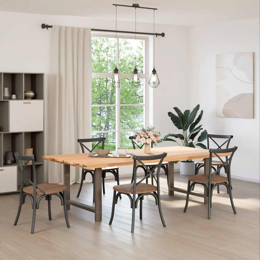 Salontafelpoten Staal Naturel 90 x (72-73) cm