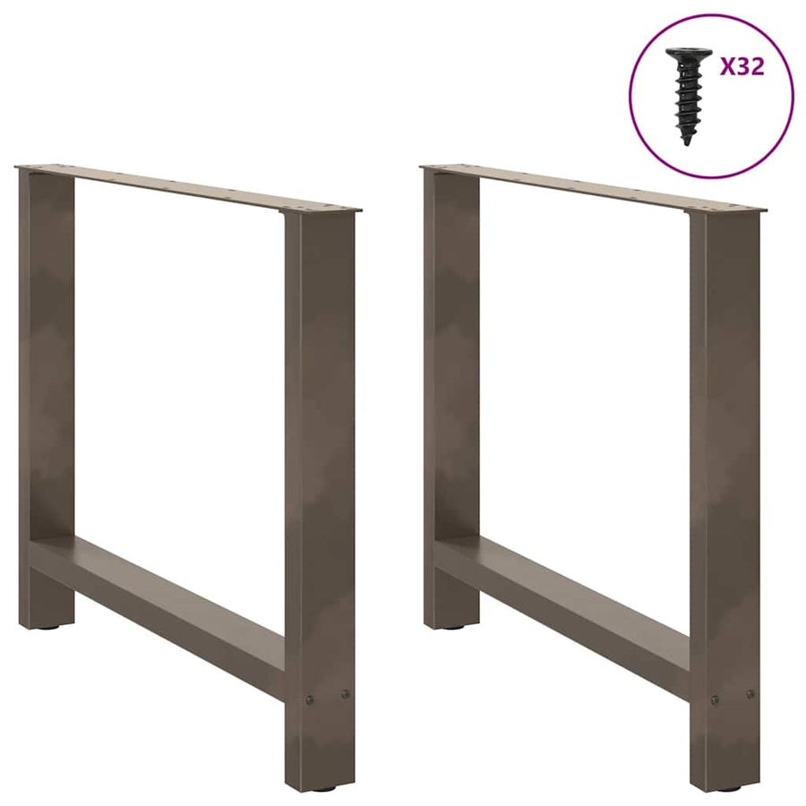 Salontafelpoten Staal Naturel 90 x (72-73) cm