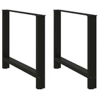 Dining table legs 2 pcs 100x(72-73) cm steel black