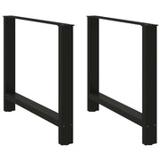 Tafelpoten 2 st 100x72-73 cm staal zwart