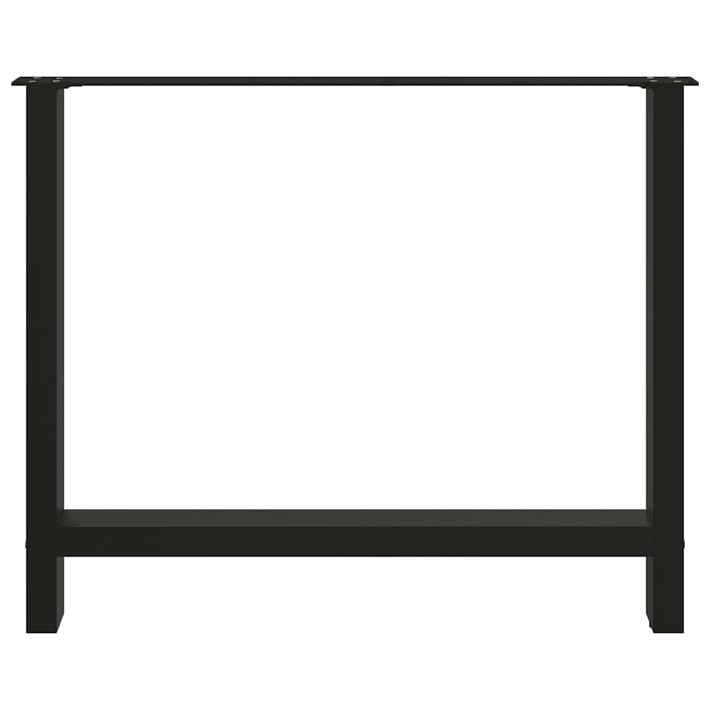 Salontafelpoten 2 st 100x(72-73) cm staal zwart