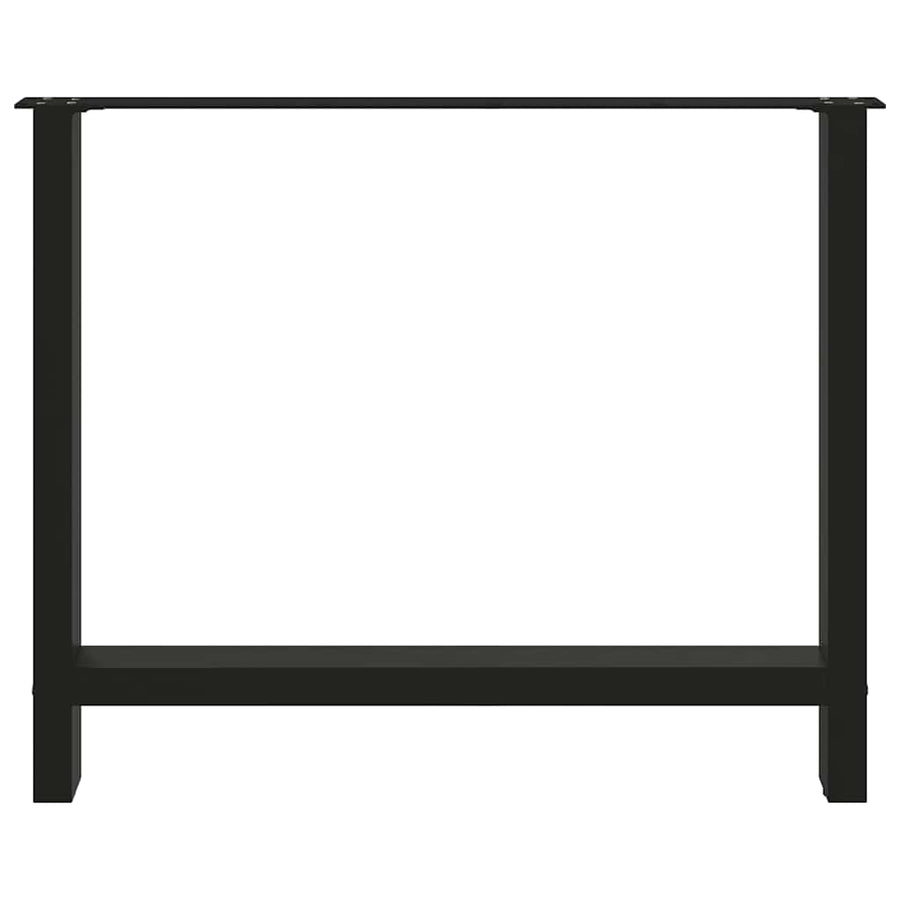Salontafelpoten 2 st 100x(72-73) cm staal zwart