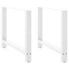 Tafelpoten 2 st 100x72 cm staal wit