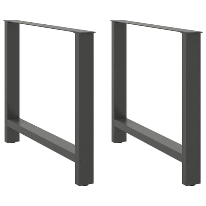 Salontafelpoten Staal Antraciet 100 x (72-73) cm