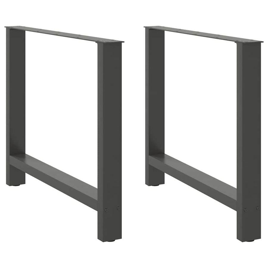 Salontafelpoten Staal Antraciet 100 x (72-73) cm