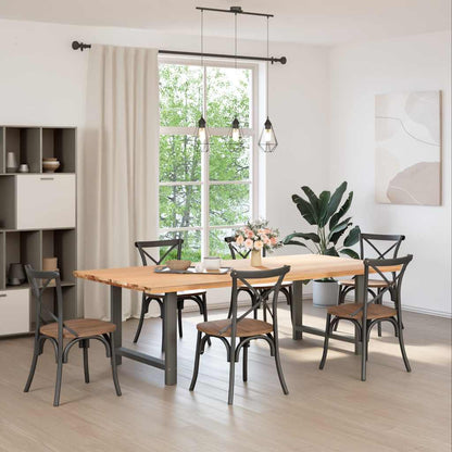 Salontafelpoten Staal Antraciet 100 x (72-73) cm