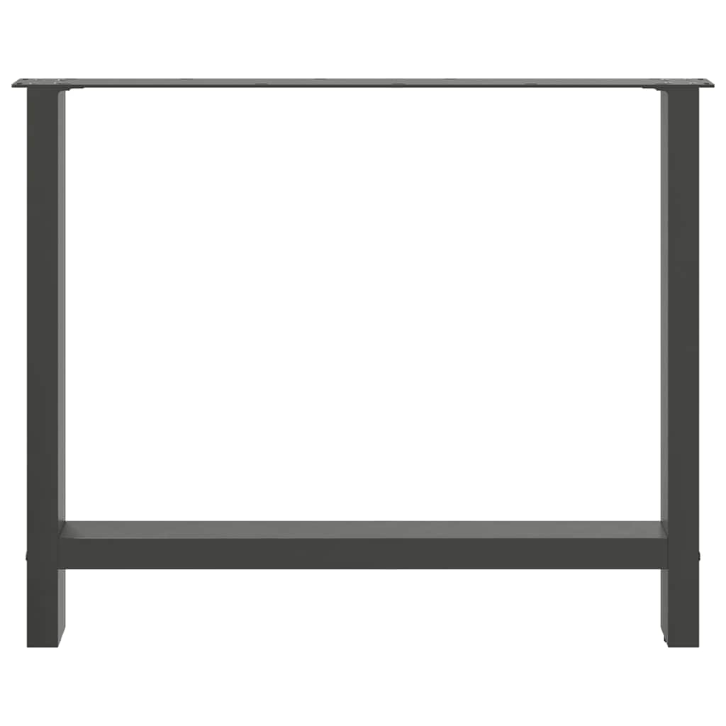 Salontafelpoten Staal Antraciet 100 x (72-73) cm