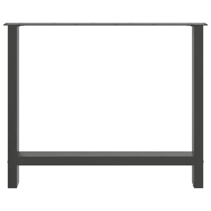 Salontafelpoten Staal Antraciet 100 x (72-73) cm
