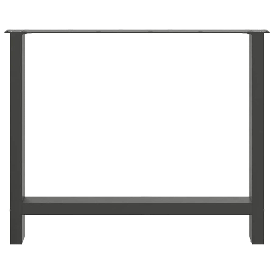Salontafelpoten Staal Antraciet 100 x (72-73) cm