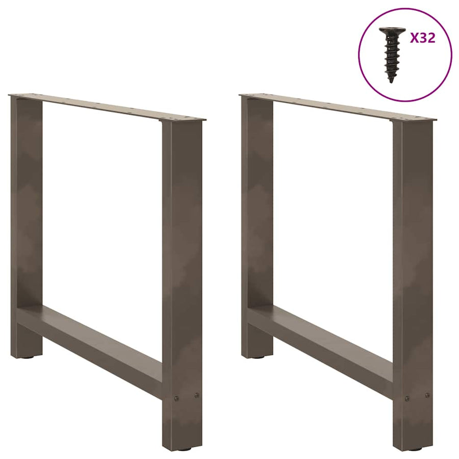 Salontafelpoten Staal Naturel 100 x (72-73) cm