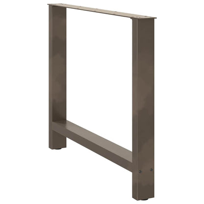 Salontafelpoten Staal Naturel 100 x (72-73) cm