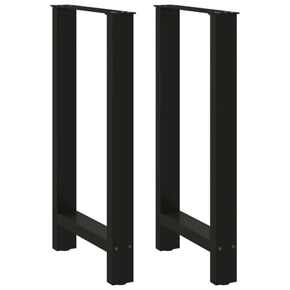 Salontafelpoten 2 st 40x(90-91) cm staal zwart