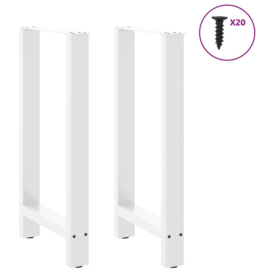 Bartafelpoten 2 st 40x(90-91) cm staal wit