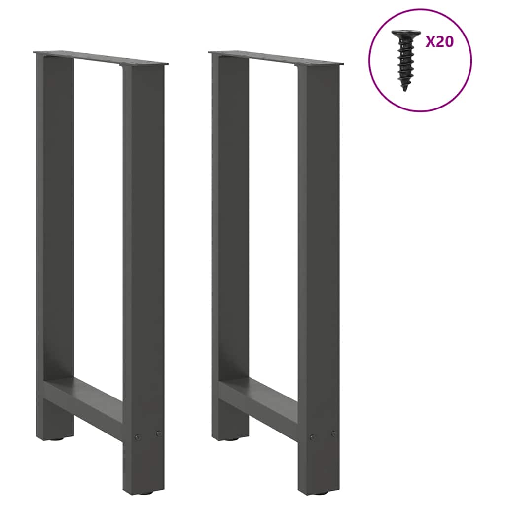 Bartafelpoten 2 st 40x(90-91) cm staal antraciet