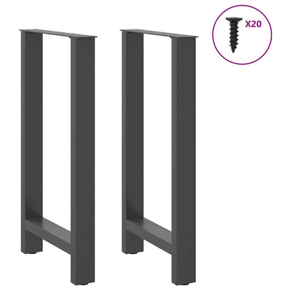 Bartafelpoten 2 st 40x(90-91) cm staal antraciet