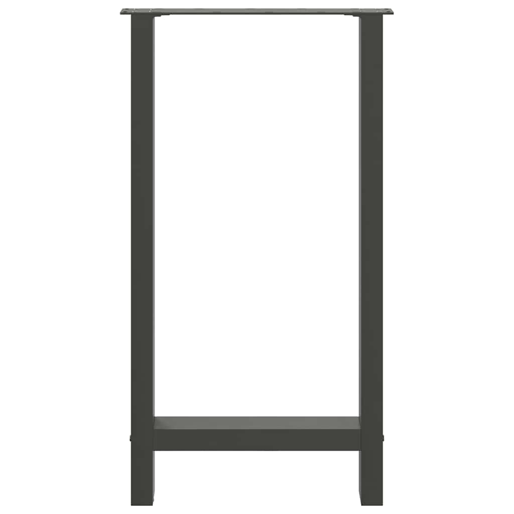 Bartafelpoten 2 st 40x(90-91) cm staal antraciet