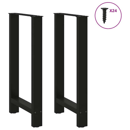 Bartafelpoten 2 st 50x(90-91) cm staal zwart