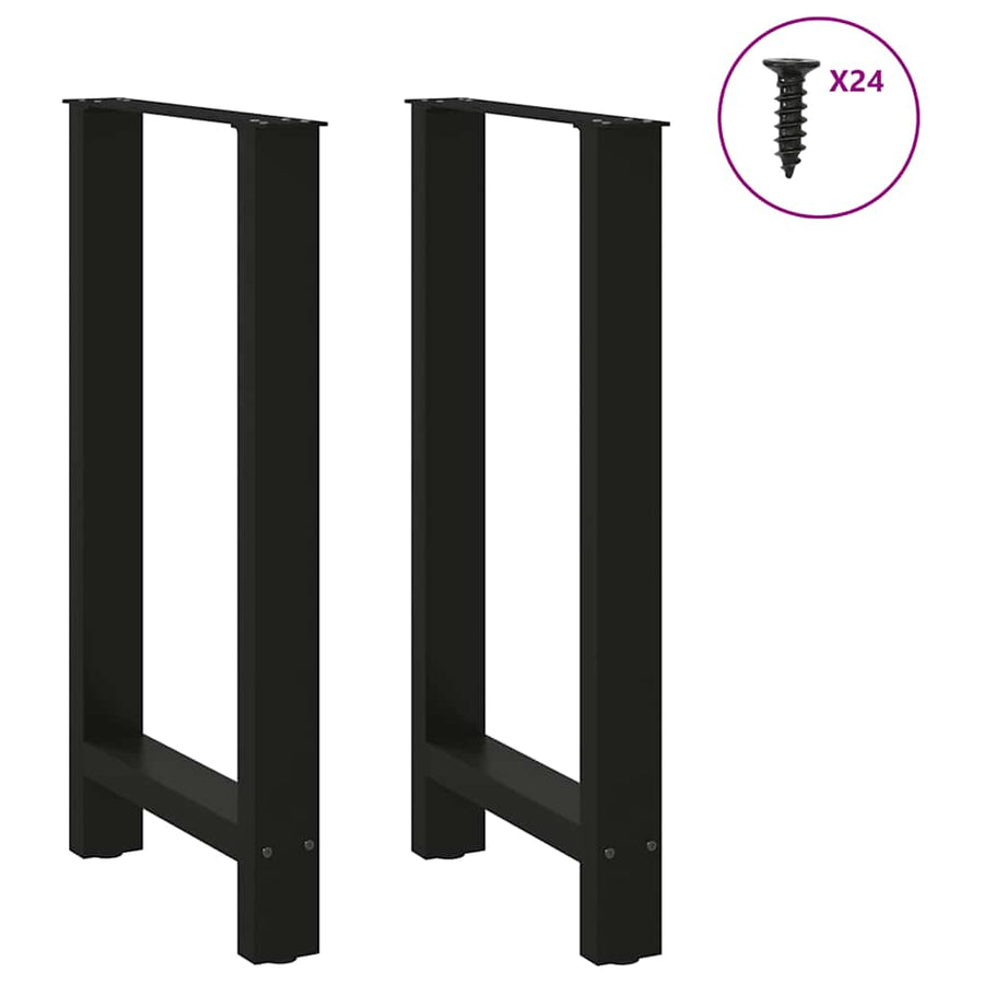 Bartafelpoten 2 st 50x(90-91) cm staal zwart