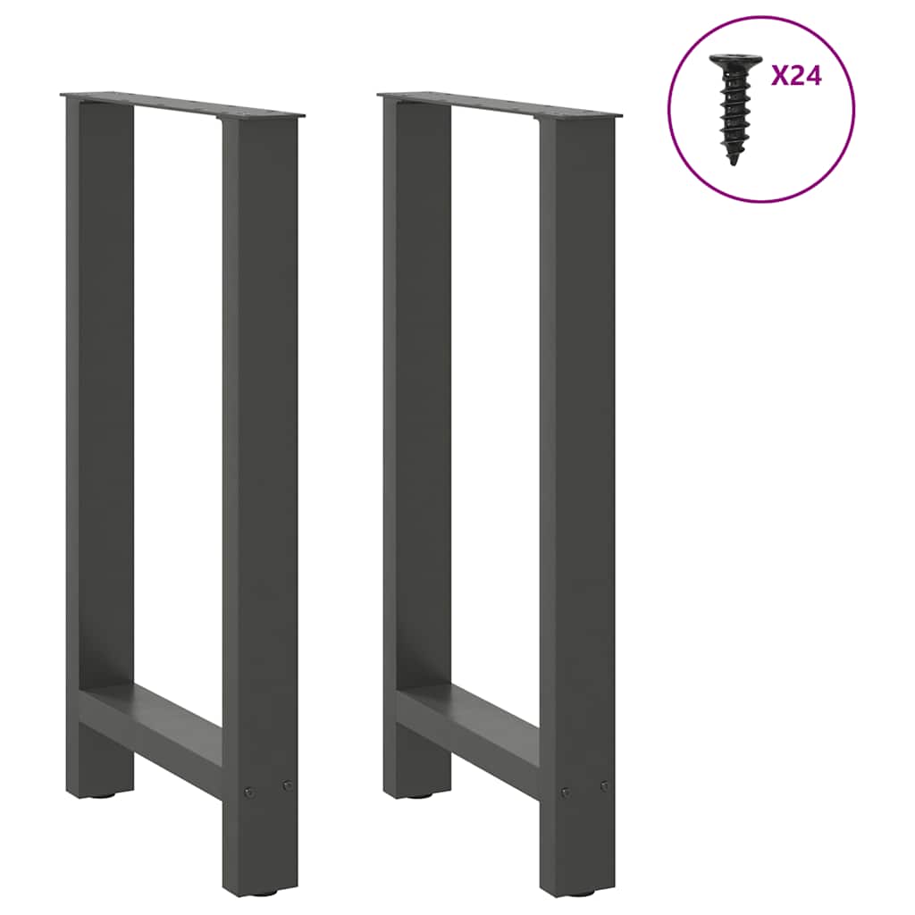 Bartafelpoten 2 st 50x(90-91) cm staal antraciet
