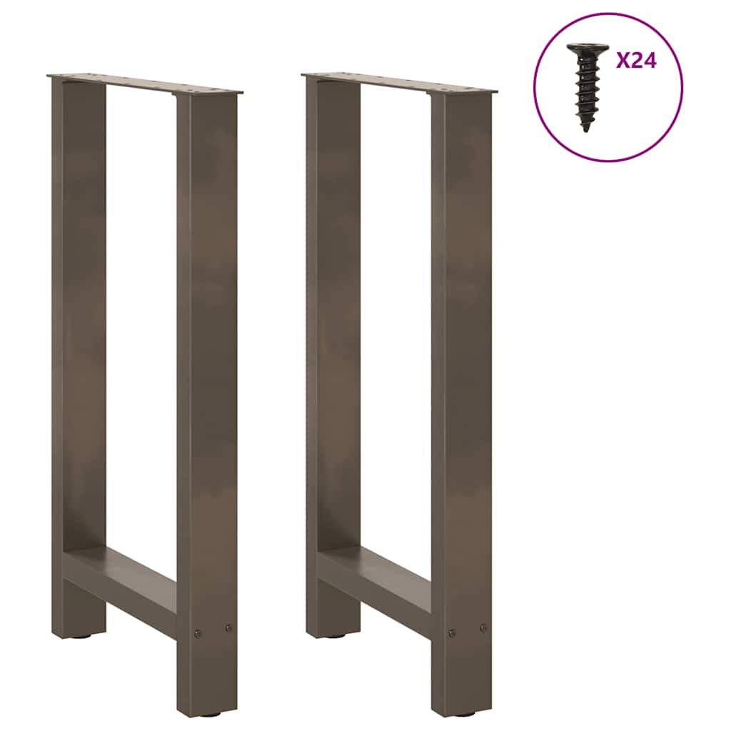 Salontafelpoten Staal Naturel 50 x (90-91) cm