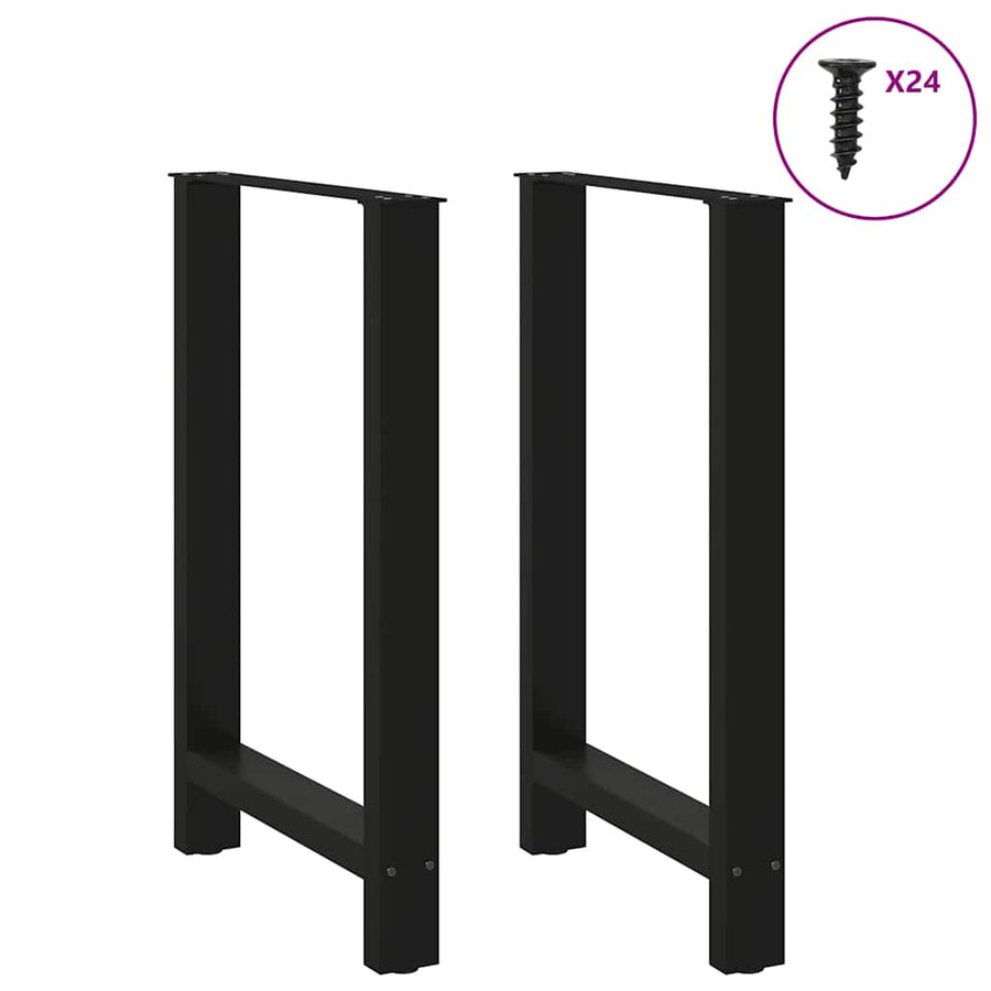 Bartafelpoten 2 st 60x(90-91) cm staal zwart