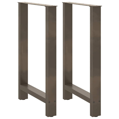 Salontafelpoten Staal Naturel 60 x (90-91) cm