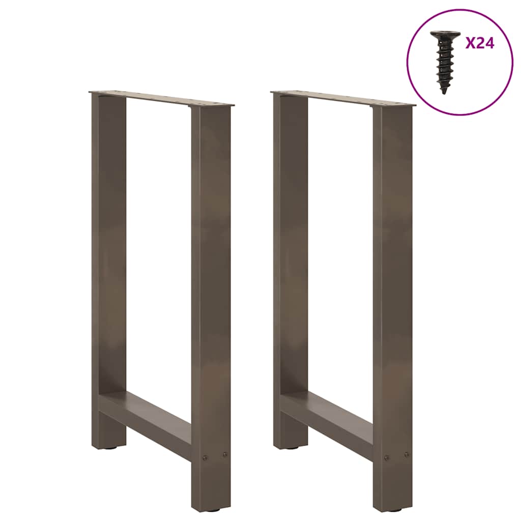 Salontafelpoten Staal Naturel 60 x (90-91) cm