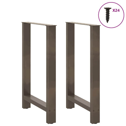 Salontafelpoten Staal Naturel 60 x (90-91) cm