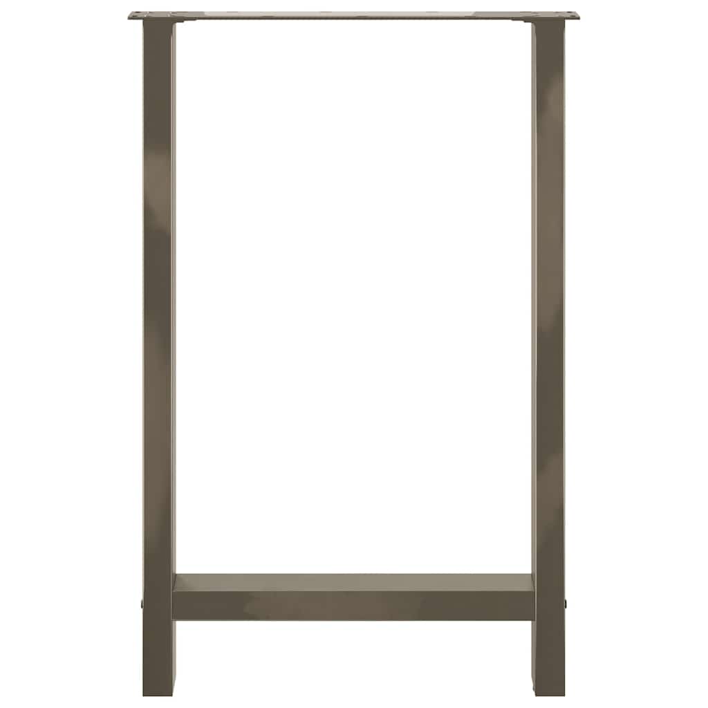 Salontafelpoten Staal Naturel 60 x (90-91) cm