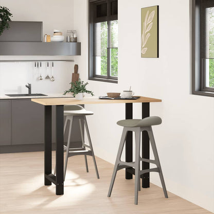 Bartafelpoten 2 st 60x(100-101) cm staal zwart