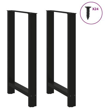 Bartafelpoten 2 st 60x(100-101) cm staal zwart