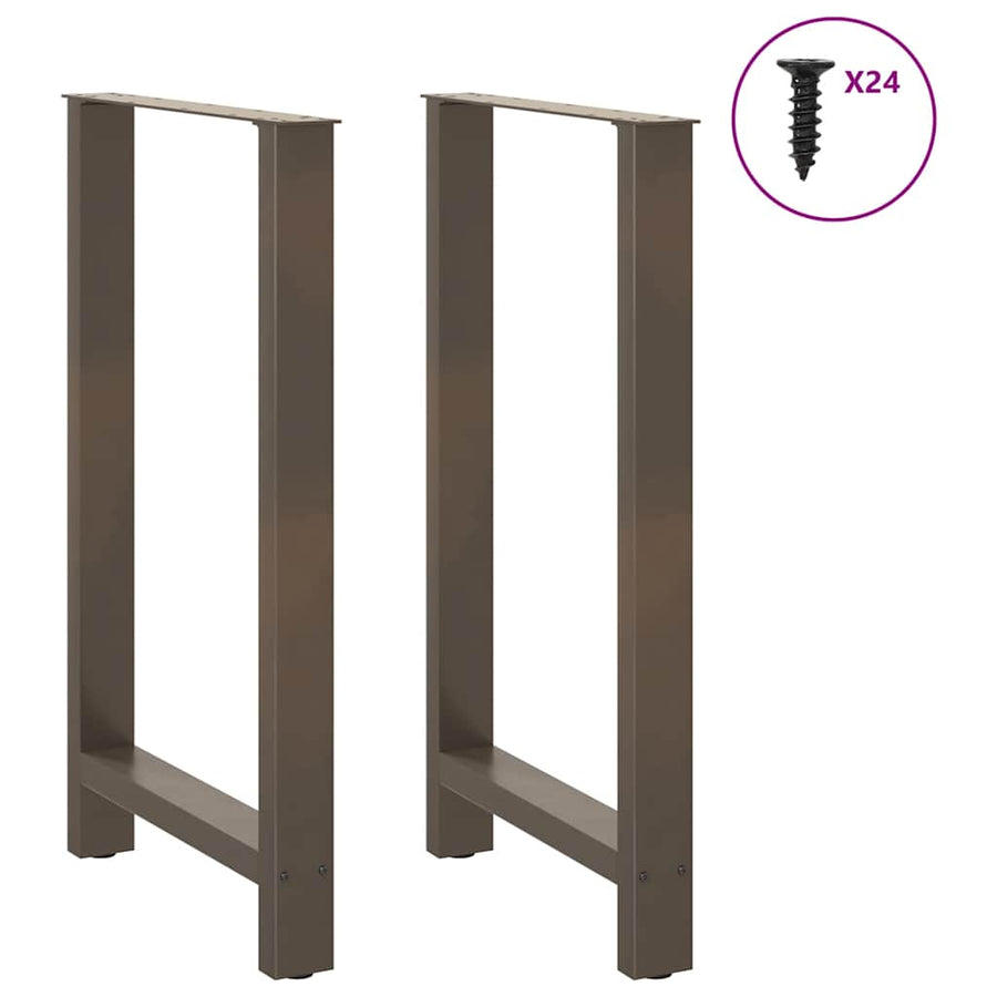 Salontafelpoten Staal Naturel 60 x (100-101) cm