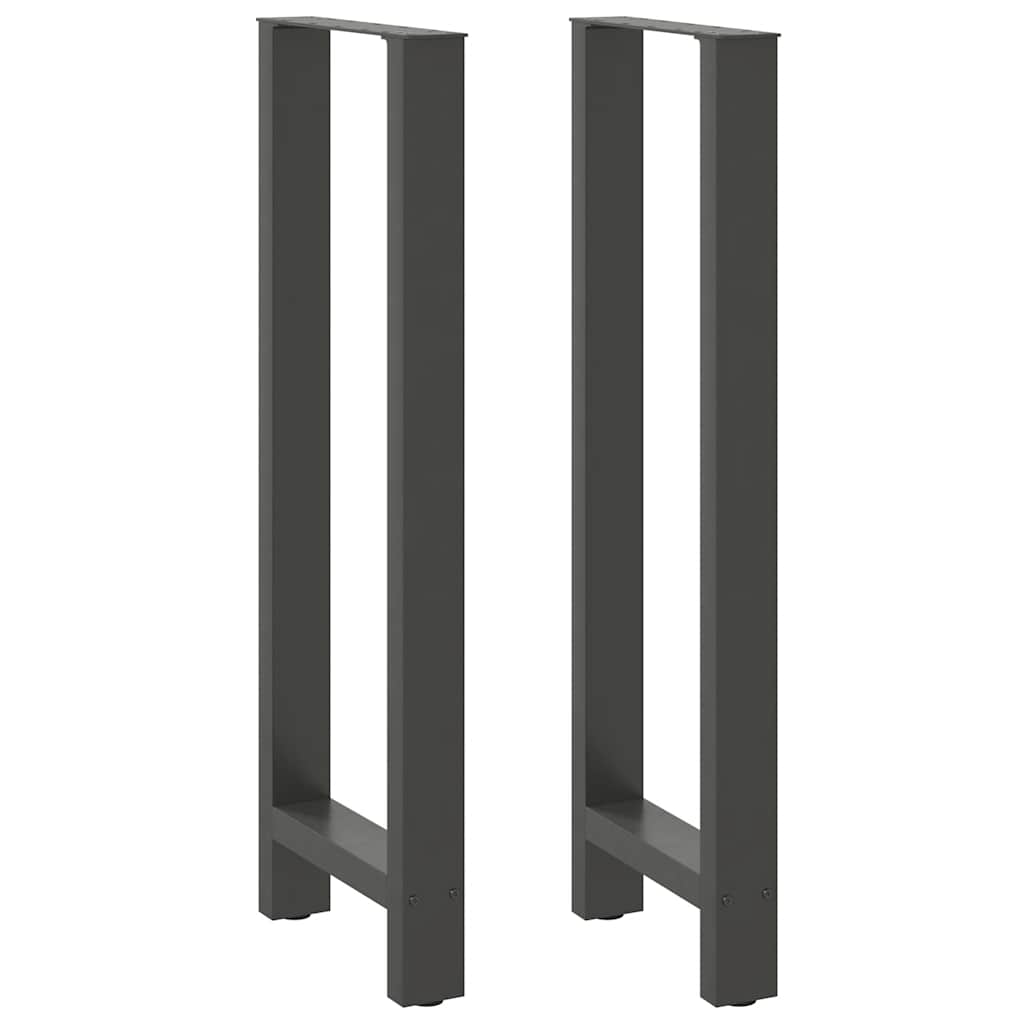 Salontafelpoten Staal Antraciet 40 x (110-111) cm