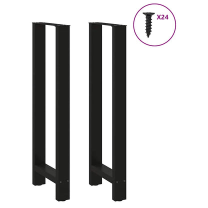 Salontafelpoten Staal Zwart 50 x (110-111) cm